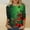 Multicolor A, variant on LSLJS Women Tops Casual Plus Size 3/4 Sleeve Crew Neck T-Shirt Christmas Holly Berry Printed Graphic Tees Top, Gifts for Women, S-5XL