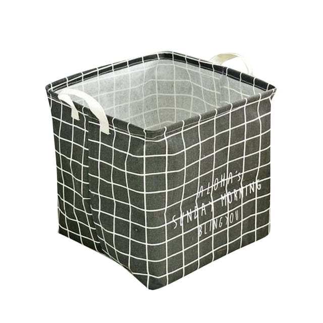 Ropa Plegable de Almacenamiento Cesto de Ropa Bolsas Organizador Cuadrado negro