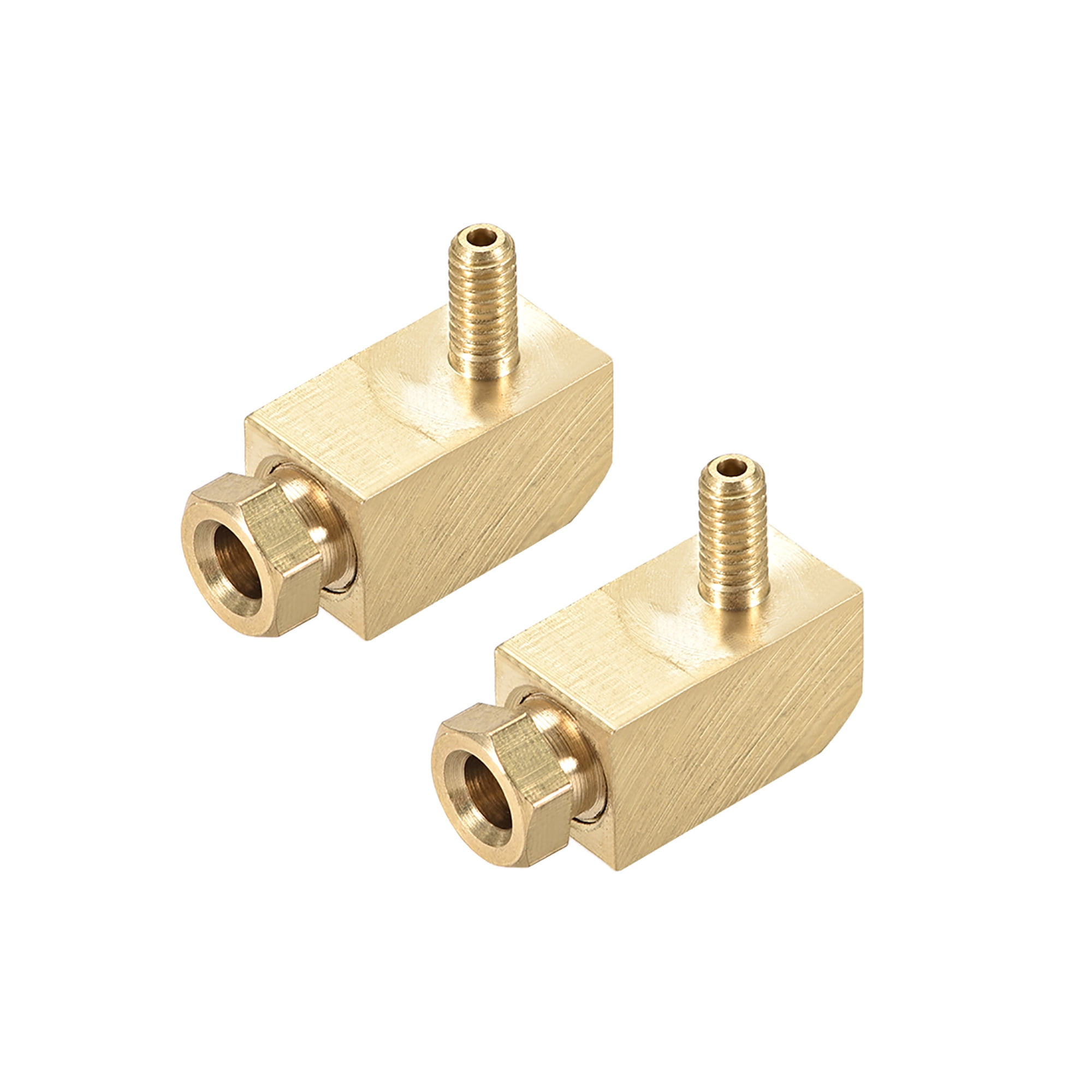 Brass Pipe Fitting 90 Degree Barstock Street Elbow M4 Male X 4mm Od Pipe Size 2pcs Walmart Com