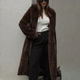 thumbnail image 5 of Pincandy Womens Faux Fur Coat with Belt Winter Fuzzy Fleece Open Front Long Cardigan Jacket Teddy Coats, 5 of 6