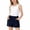 Navy, variant on ZLBDYG Teen Cotton Linen Shorts Girls Oversized Elastic Waist Wide Leg Shorts Drawstring Summer Casual Beach Short Pants with Pocket