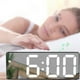 thumbnail image 5 of Reloj despertador digital LED con alarma, reloj electrónico con espejo, fecha, temperatura, rotación de pantalla y control de sonido, función de despertador, reloj despertador digital de plástico., 5 of 8