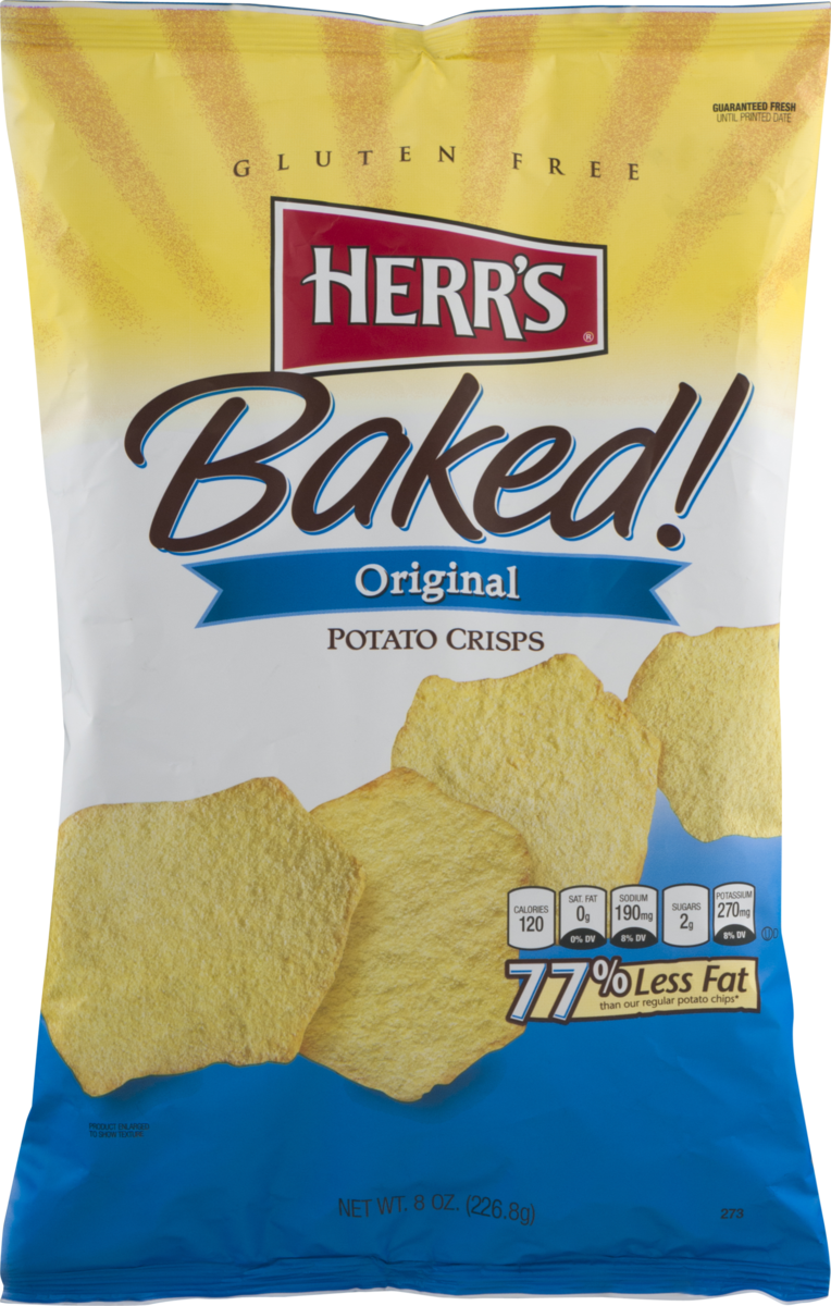 Herr's Original Baked Potato Crisps 8 oz. Bag (3 Bags)