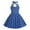 Blue, variant on AJTQTH Sundress for Girls Halter Neck Polka Dots High-Waisted Gowns Cute Bowknot Frocks Tunic Flowy Maxi Dress for Summer Casual Party Black 6 Years