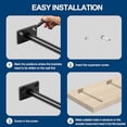 thumbnail image 4 of 24 Pcs 3" Black Solid Steel Floating Shelf Bracket Blind Shelf Supports - Hidden Brackets for Floating Wood Shelves - Concealed Blind Shelf Support – Screws and Wall Plugs Included, 4 of 7