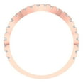 thumbnail image 5 of 0.36 ctw Wedding Band for Women - 18K Rose Gold Blue Moissanite Stackable Eternity Ring, 5 of 6