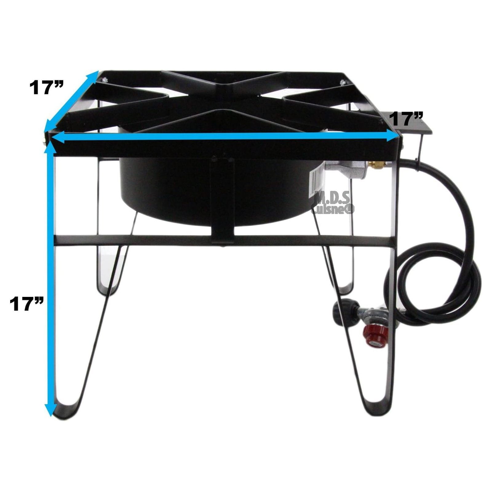 Single High Pressure Gas Burner Square Patio Outdoor Stove Propane Camping Heavy Duty