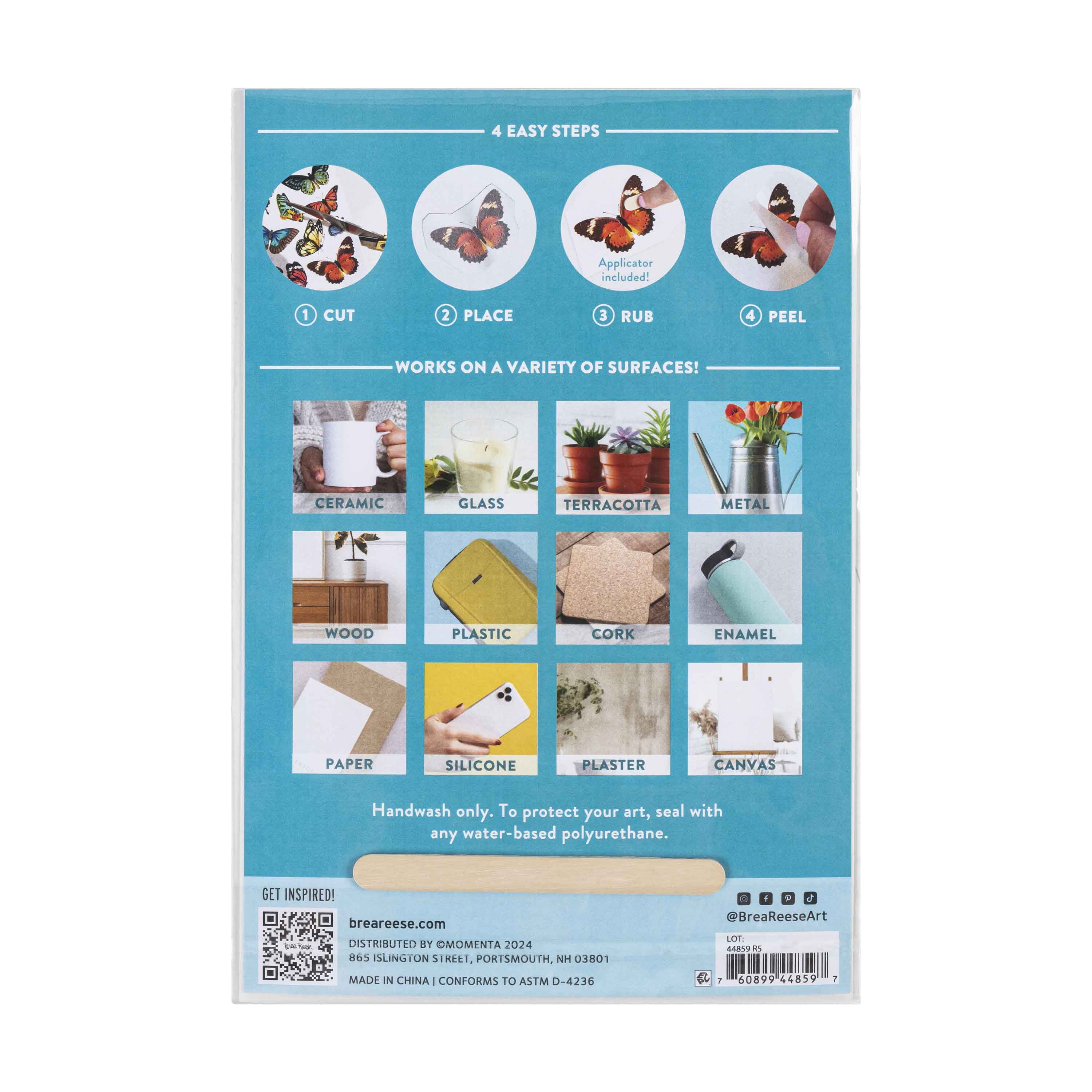 (2 pack) Brea Reese Butterfly Art Stencils & Templates (15 Count)