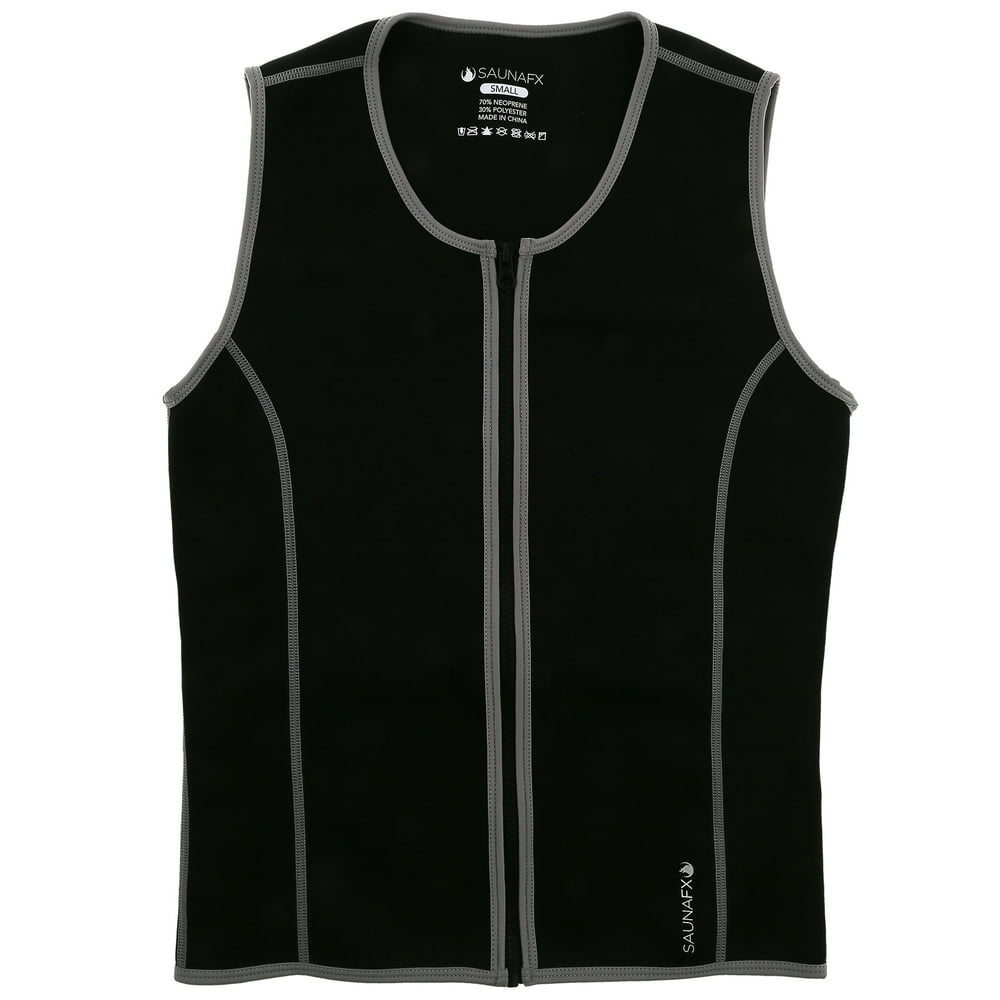SaunaFX Men's Slimming Neoprene Sauna Vest with Microban Antimicrobial Product Protection