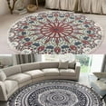 thumbnail image 6 of FNNMNNR New! Bohemian  Rugs Non-Slip Boho Mandala Tassels Woven Cotton Circle Mat for Home Kitchen Living Room Bedroom Bathroom Decor Carpet 23.6in, 6 of 10