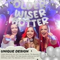 thumbnail image 4 of Set of 3 Maturity Wiser Hotter Glitter Banner Funny Birthday Banner for Women 30th 40th 50th 60th 70th 80th Birthday Party Decorations Sign Gift(Silver), 4 of 14