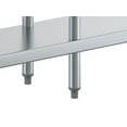 thumbnail image 3 of Glownary 18" x 84" 18 Gauge 304 Stainless Steel Commercial Work Table with 4" Backsplash, Galvanized Legs, and Undershelf, 3 of 7