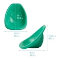 thumbnail image 2 of ECR4Kids Plastic Leaf Scoop Floor Rocker Seat, Classroom Furniture, Emerald, 6-Piece, 2 of 9
