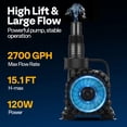 thumbnail image 2 of Bomba de agua VIVOHOME, 120 W, 4,6 m de altura, salida ajustable, 2 of 7