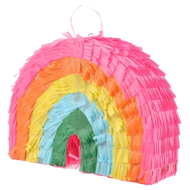 BRIGHTFUFU Suministros para fiestas temáticas de piñata de arcoíris, dulces, accesorios, decoraciones para fiestas de cumpleaños infantiles