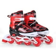 thumbnail image 1 of yeacher Patins en Ligne Rouges pour Enfants - Matériau PP et PU Écologique, Maille Respirante, Taille g (36x10x27cm), 1 of 6