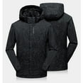 thumbnail image 3 of Mens Lightweight Waterproof Jacket Zipped Windproof Sun Protection Jackets Outdoor Hooded Ski Tactical Coat Running Climbing Snowboarding Upf 50+ Fishing Outwear,Daily Outing Overcoat, 3 of 8