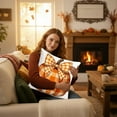 thumbnail image 6 of Moocorvic Fall Decor Pumpkin Throw Pillow Covers, Thanksgiving Harvest Orange Maple Leaf Decorations for Sofa Couch Bed 18 x 18 Inch, 6 of 8