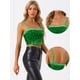 thumbnail image 2 of Disfraz de navidad Camisola de terciopelo con tirantes finos y lentejuelas brillantes para mujer Verde L Allegra K, 2 of 6