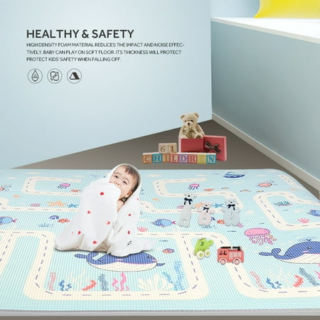 Tapis De Jeu Pour Bebe Tapis De Jeu Tapis De Jeu En Mousse Impermeable Reversible Pour Bebes Nourrissons Tout Petits Multicolore 71 X 79 Walmart Canada