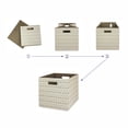 thumbnail image 4 of Better Homes & Gardens Fabric Cube Storage Bins (12.75" x 12.75"), Patchwork Stripe, 2 Pack, 4 of 6