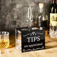 thumbnail image 4 of Vesici Acrylic Tips Jar for Money Tip Box Bucket 6 x 4 x 5 Inch Plastic Storage Container Donation Suggestion Raffle Cash Box for Bartender Bars Restaurants Musicians Driver(Black), 4 of 7