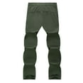 thumbnail image 4 of IROINNID Cargo Pants for Men Outdoor Drawstring Waist Relaxed Fit Sports Long Cargo Pants with Multi-pockets,Olive Green, 4 of 8
