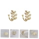 thumbnail image 5 of unbranded 1Par Aretes Dorados Sin Perforación Con Material Zirconia Y Cobre Elegantes Para Ocasiones Especiales, 5 of 8