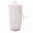 thumbnail image 6 of LuxenHome Off White MgO Wicker 21.6-in Tall Round Planter, 6 of 10