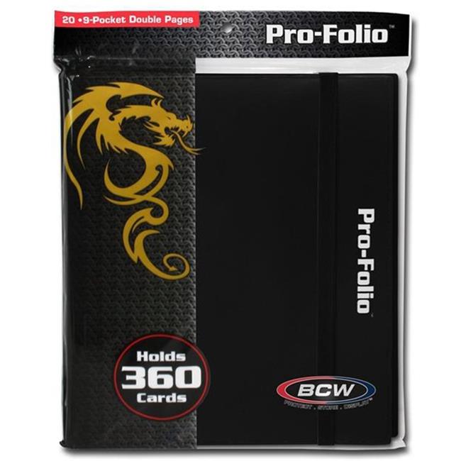 BCW ProFolio 9Pocket Card Protector, Black