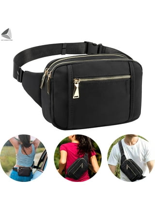 Tepilte Fanny Pack for Women Men Chest Crossbody Bag Outdoor Sport Belt Bag  Vegan Leather Waist Pack 