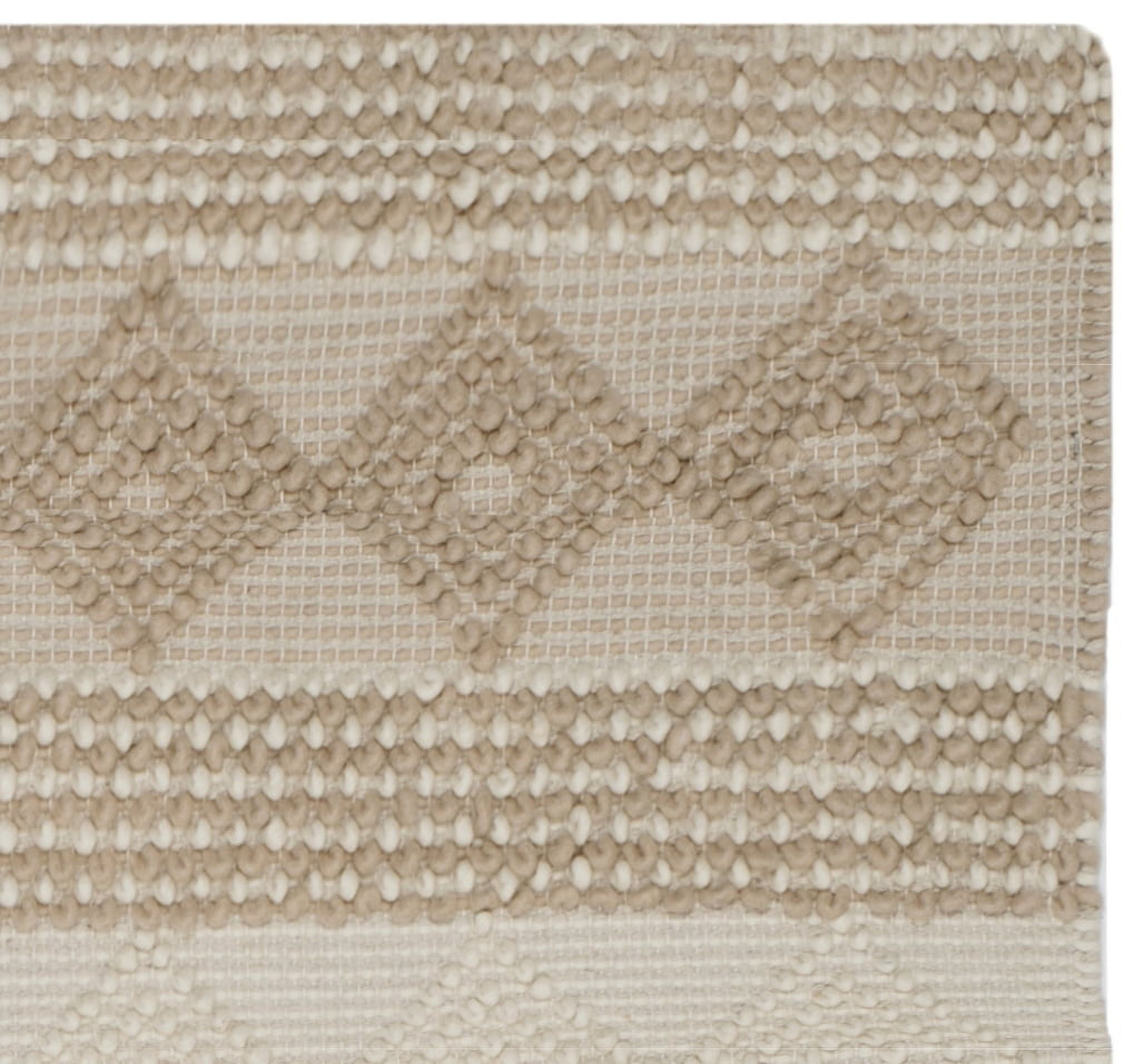 SAFAVIEH Natura Carly Geometric Braided Wool Area Rug, Beige/Ivory, 6' x 6' Square