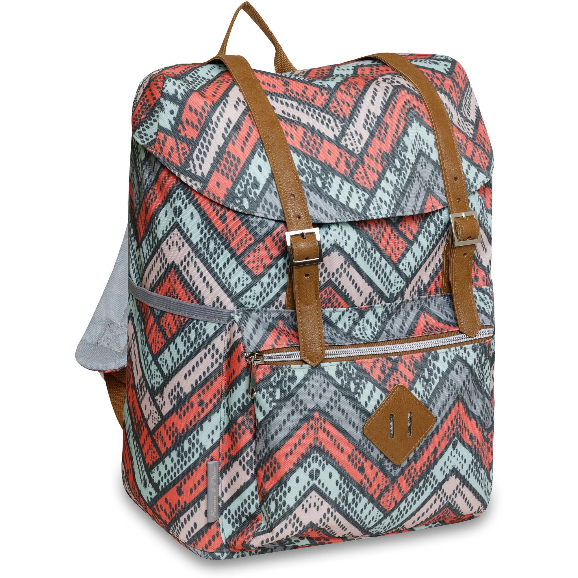 17 Inch Double Buckle Flap Backpack