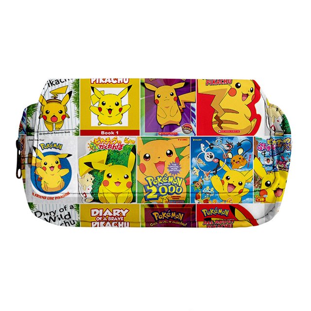 Estuche de lápices Kawaii Pikachu Pokemon, papelería coreana, juego, bolsa qym unisex