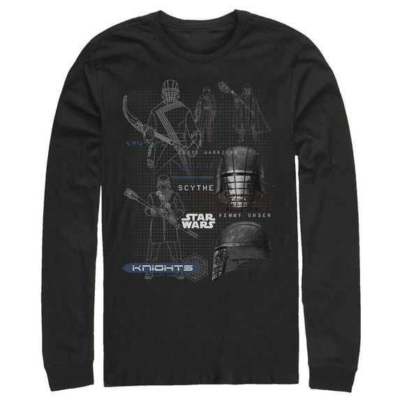 Men's Star Wars: The Rise of Skywalker Knights of Ren Warrior Long Sleeve Shirt Black Large