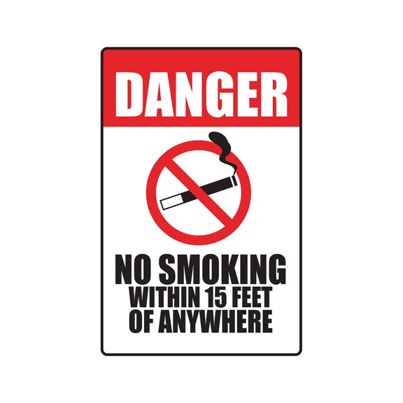 Danger No Smoking novelty sticker | Indoor/Outdoor | Funny Home Décor for Garages Living Rooms Bedroom Offices | SignMission Warning Restricted Smoking Gift Decal Wall Plaque Decoration
