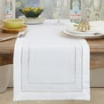 thumbnail image 3 of Saro Lifestyle Classic Hemstitch with Embroidered Border Table Runner, 3 of 3