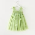 thumbnail image 2 of vigerkar Baby Girls Tulle Tutu Dress Butterfly Flower Print Back Sundress Size 12M-6T (Green, 18-24 Months), 2 of 5