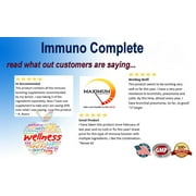 Immune Support Supplement, Immuno Complete is 15 Powerful Ingredients Vitamin C, D, Zinc, Magnesium, Elderberry Plus 10 More