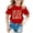 Red, variant on Toddler Girl's Short Sleeve Crew Neck Tops Graphic Print Tee for School Season Casual Top Size 2-3T , White