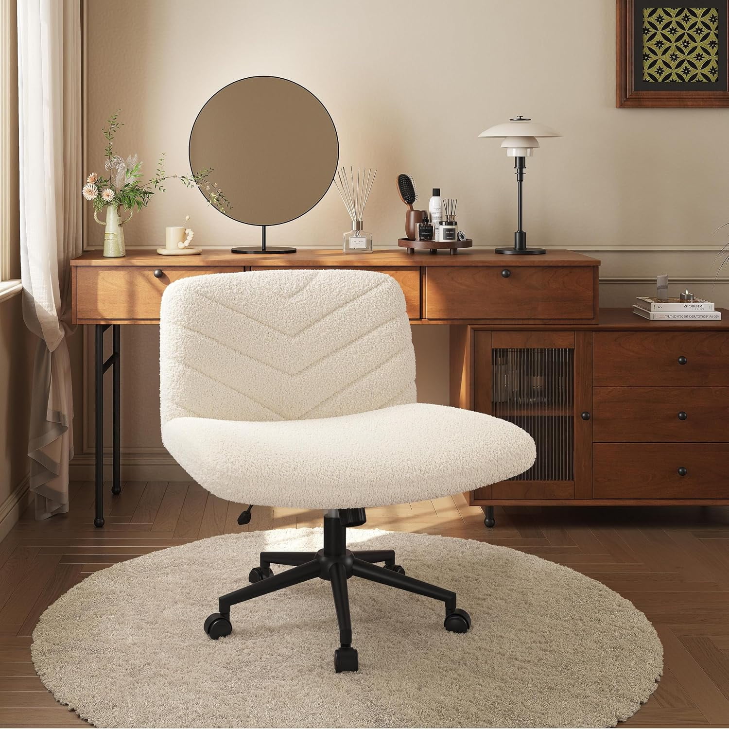 criss cross office chair with product