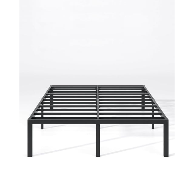 Base Cama Queen Size, Marco de Cama de Plataforma de Metal, No Necesita Somier, Soporte de Listones de Metal, Base de Cama con Gran Almacenamiento