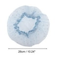 thumbnail image 2 of Unique Bargains 1 Pc Women Portable Shower Cap for Bathroom Business Travel Blue Yarn PEVA, 2 of 4