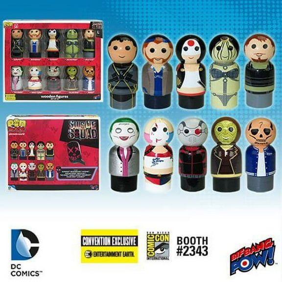 Suicide Squad Pin Mate Wooden Figures 10-Pack Bif Bang Pow 04508
