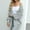 Gray, variant on Olyvenn Knitted Solid Midi Length Cardigan Sweater Coat Tops for Women Pocket Ladies Fashion Women Elegant V Neck Loose Casual Long Sleeve Autumn Female Outerwear Pink M