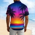 thumbnail image 3 of SCSAlgin Mens Hawaiian Shirt, Short Sleeves Button Down Beach Clothing, Summer Flamingos Casual Aloha Floral Shirts, 3 of 5