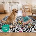 thumbnail image 4 of ODIKA 5'x7' Ultra-Soft Area Rug, Cow Inspired Print Irregular Rag Block Contemporary Spotted Pick None Washable, Bare feet friendly, Silk-Touch for Bedroom Home office, 4 of 7
