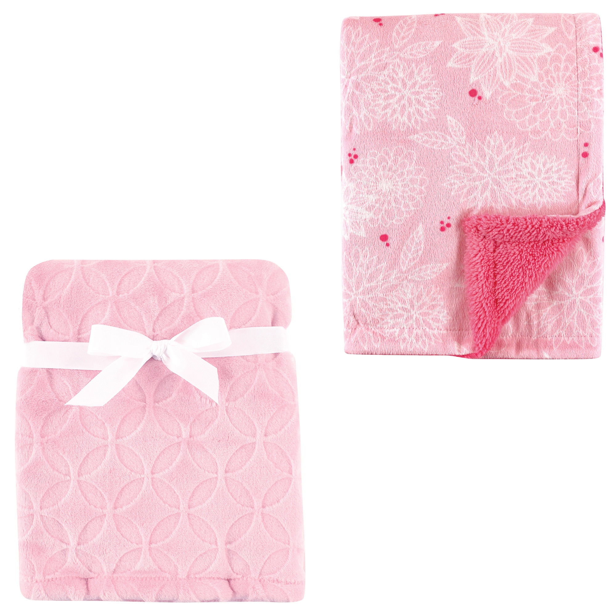 Hudson Baby Girls' Plush Blanket, 2Pack, Choose Your Color