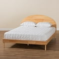 thumbnail image 4 of Baxton Studio Denton Japandi Natural Brown Finished Wood Queen Size Platform Bed, 4 of 18