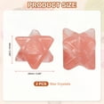 thumbnail image 2 of Uxcell Star Crystals Stone, 2 Pcs Natural Crystal Polished Love Gemstone Rose Quartz Pocket Bulk Set, Watermelon Red, 2 of 6